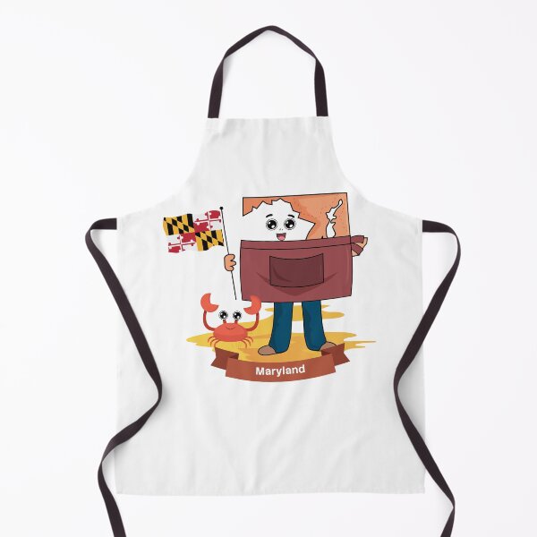 Item preview, Maryland State Map Character with Flag designed and sold by Travel.Art.