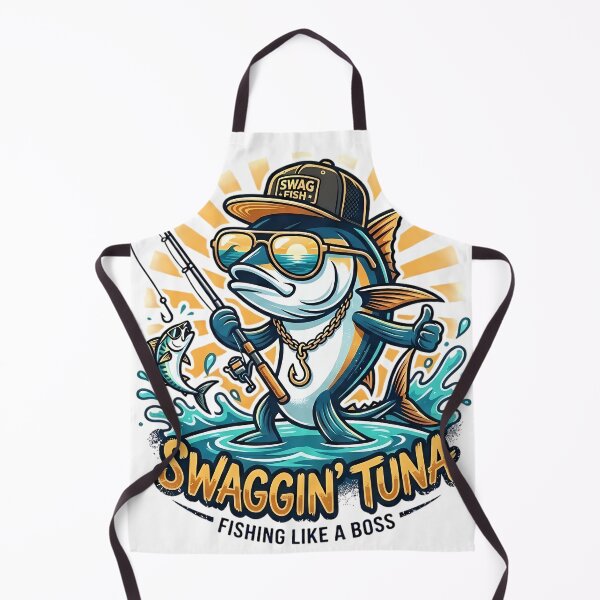 Item preview, Swaggin Tuna Fishing Like A Boss - Funny Cool Fish Mascot designed and sold by BULLcompany.