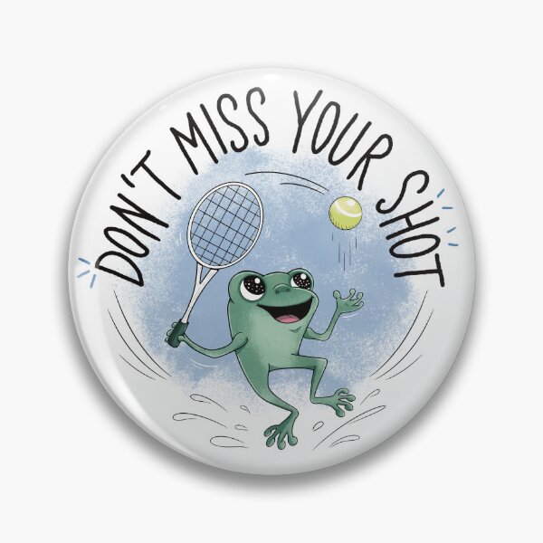 Item preview, Don’t Miss Your Shot | Cute Frog Tennis Design designed and sold by Xatutik.art.