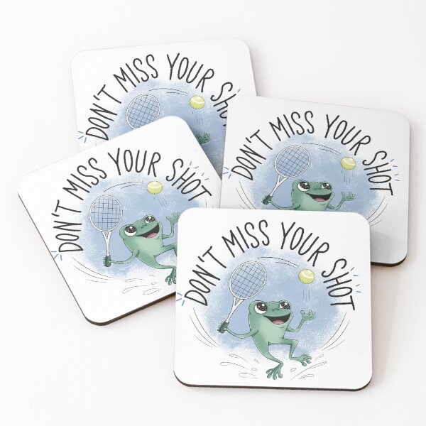 Item preview, Don’t Miss Your Shot | Cute Frog Tennis Design designed and sold by Xatutik.art.