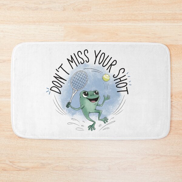 Item preview, Don’t Miss Your Shot | Cute Frog Tennis Design designed and sold by Xatutik.art.