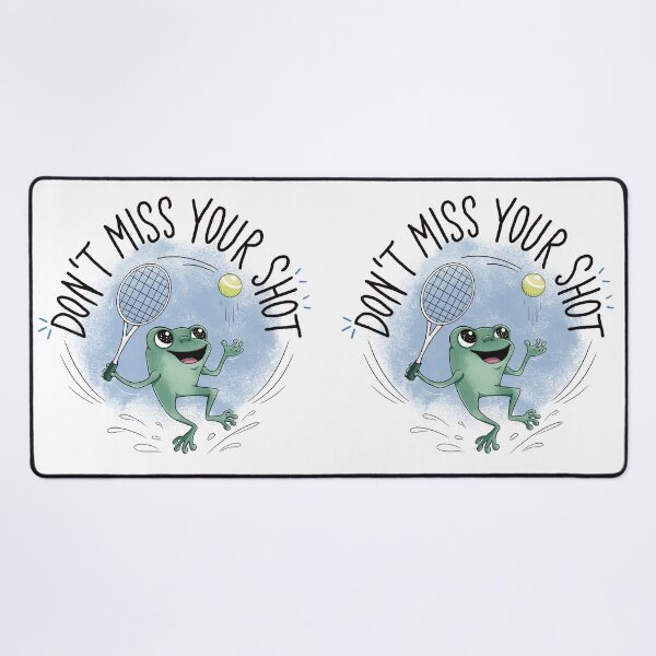 Item preview, Don’t Miss Your Shot | Cute Frog Tennis Design designed and sold by Xatutik.art.