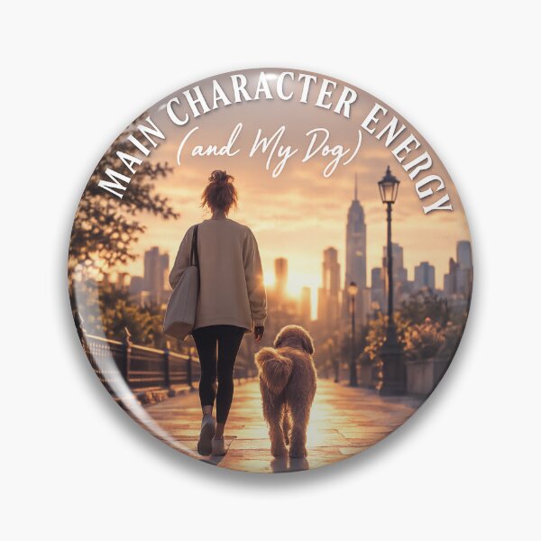 Item preview, Main Character Energy and My Dog – Aesthetic Dog Lover Design designed and sold by Safe Haven Pets.