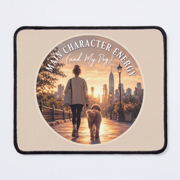 Item preview, Main Character Energy and My Dog – Aesthetic Dog Lover Design designed and sold by Safe Haven Pets.