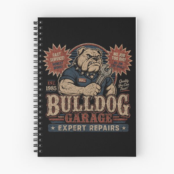 Item preview, Vintage Bulldog Garage Expert Mechanic Retro Graphic designed and sold by Imaginationbeyond.