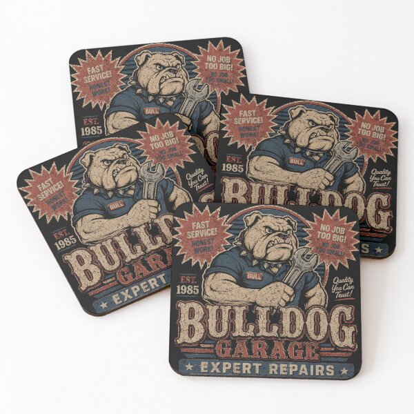 Item preview, Vintage Bulldog Garage Expert Mechanic Retro Graphic designed and sold by Imaginationbeyond.
