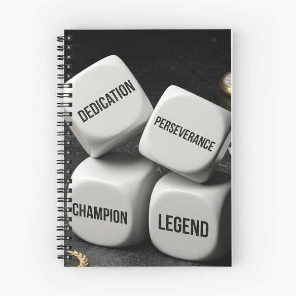 Item preview, Dedication Perseverance Champion Legend Dice Motivational Gym Quote T-Shirt designed and sold by RAMHEARTS.