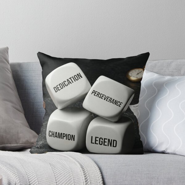Item preview, Dedication Perseverance Champion Legend Dice Motivational Gym Quote T-Shirt designed and sold by RAMHEARTS.