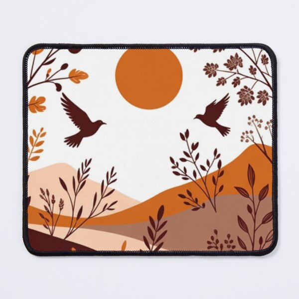 Item preview, Boho Botanical Birds Landscape | Terracotta Nature Wall Art designed and sold by GalleryPeak.