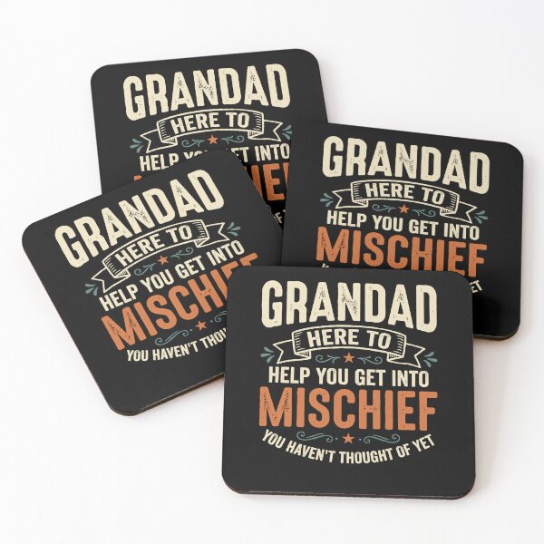 Item preview, Grandad Here To Help You Get Into Mischief Funny Retro Grandfather designed and sold by Antdoodle.