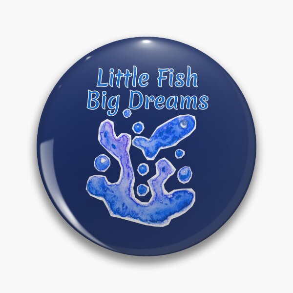 Item preview, Little Fish Big Dreams Watercolor art hand drawn designed and sold by Deepness2023.