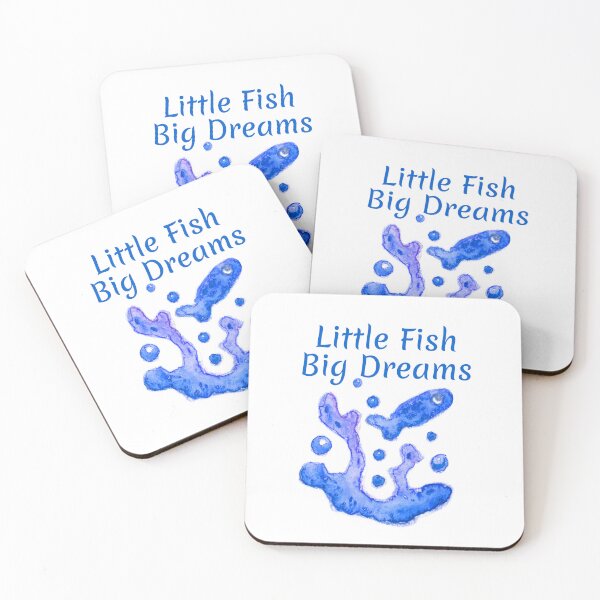 Item preview, Little Fish Big Dreams Watercolor art hand drawn designed and sold by Deepness2023.
