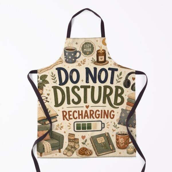 Item preview, Do Not Disturb Recharging - Cute Hygge Homebody Self Care Art designed and sold by OpenDreamArts.