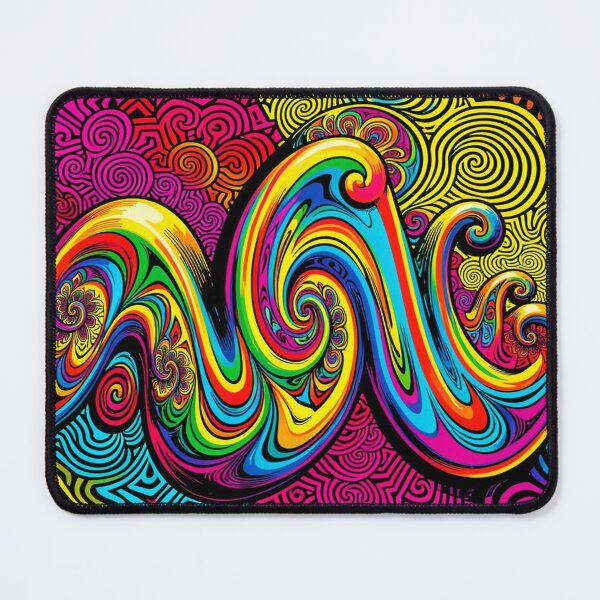 Item preview, Neon-colored abstract pop art pattern inspired by Andy Warhol in a modern psychedelic style designed and sold by FotoworldEdel.