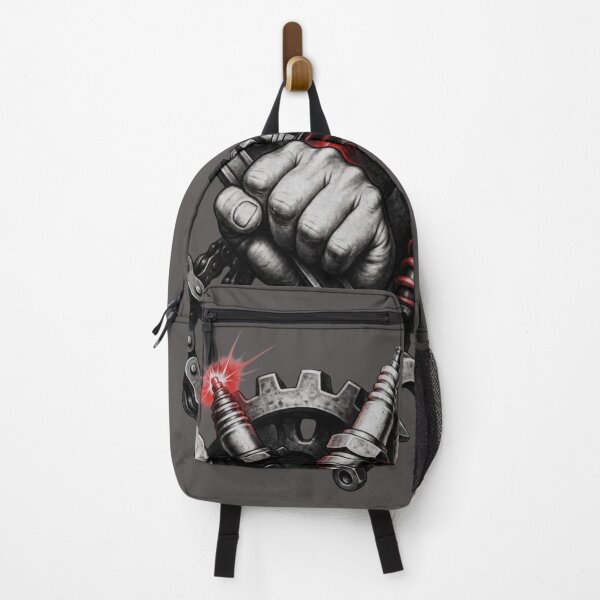 Item preview, Mechanic Power – Wrench, Gear & Engine Parts Dark Workshop Design designed and sold by RAYBIL.