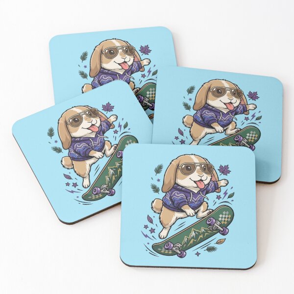Item preview, Skater Rabbit – Cool Bunny on Board designed and sold by Dogandesighn.