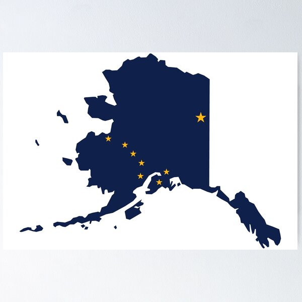 Item preview, Alaska State Shape Flag AK designed and sold by shitpostee.