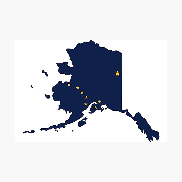 Item preview, Alaska State Shape Flag AK designed and sold by shitpostee.