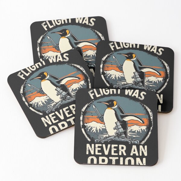 Item preview, Flight Was Never An Option - Funny Sarcastic Penguin Meme designed and sold by FizjoHed.