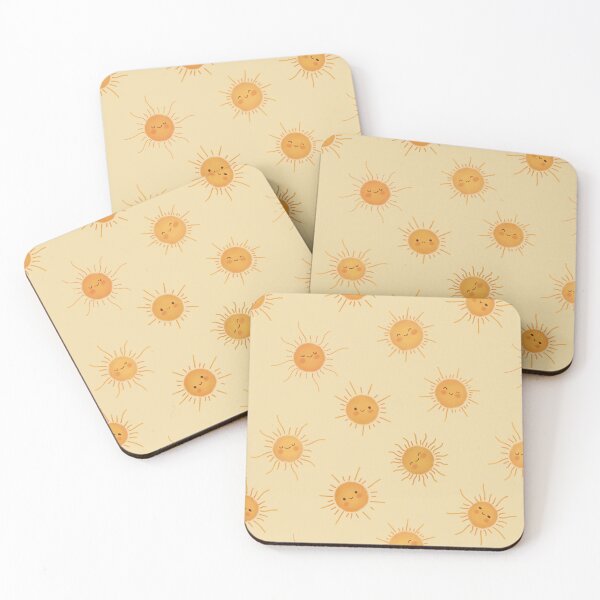 Item preview, Cute Kawaii Smiling Suns and Sunshine Pattern designed and sold by StoriesInGrain.