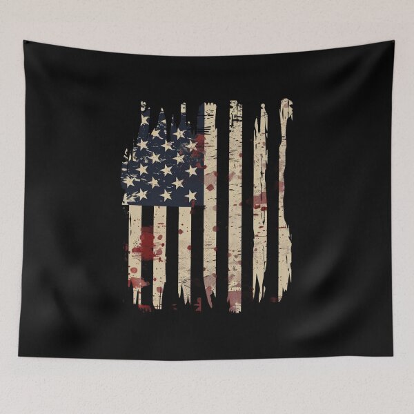 Item preview, Distressed Battle Worn American Flag - Tactical Veteran Patriotic designed and sold by FizjoHed.