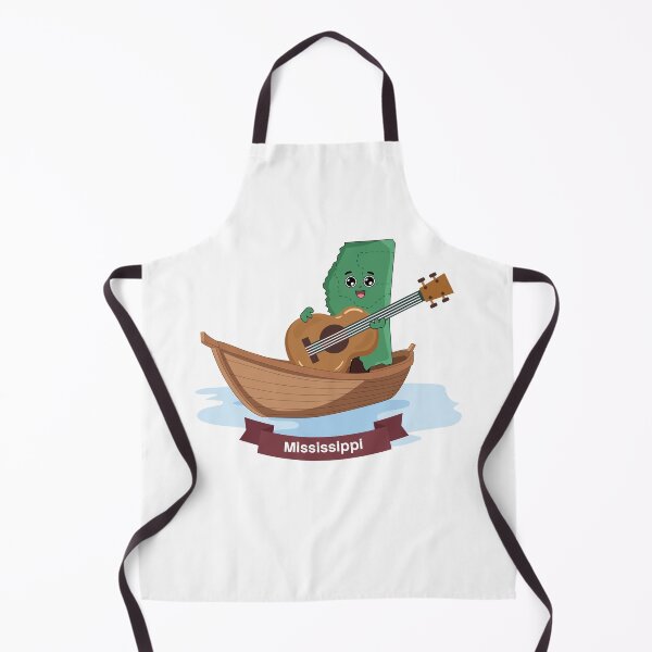 Item preview, Mississippi State Map Character with Guitar designed and sold by Travel.Art.