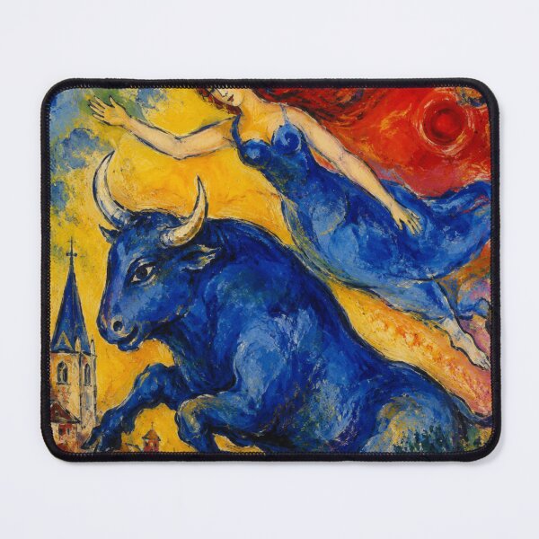 Item preview, Dream Rider of the Blue Bull – Surreal Expressionist Art designed and sold by Peanutspixel.