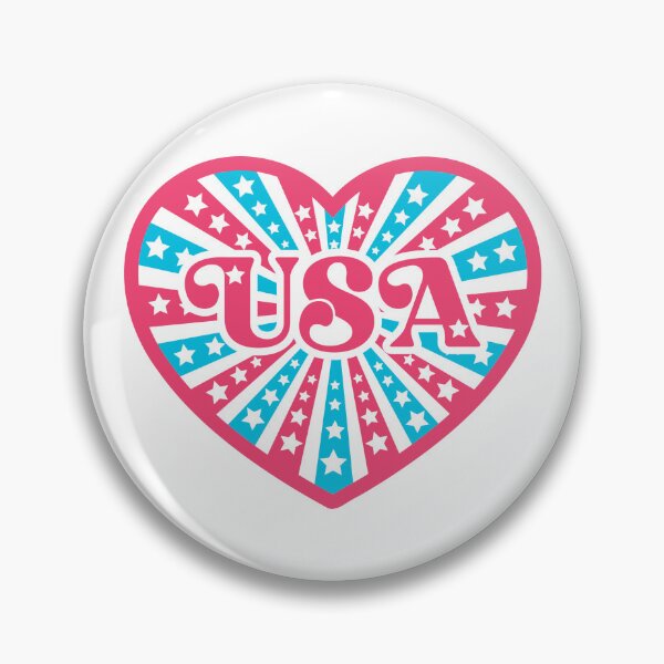 Item preview, USA Heart - Stars and Stripes- 4th of July designed and sold by GlitterArtySVG.