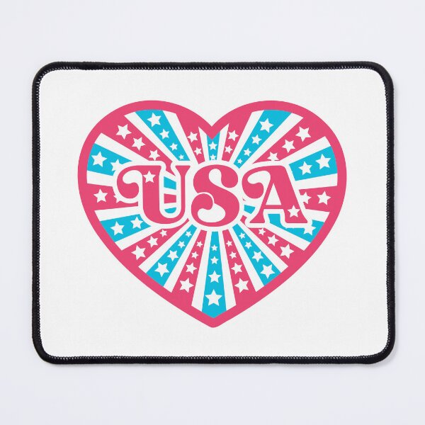 Item preview, USA Heart - Stars and Stripes- 4th of July designed and sold by GlitterArtySVG.