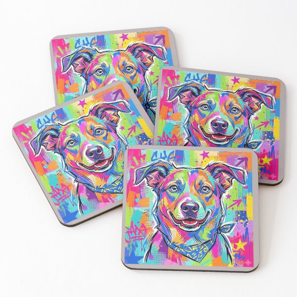 Item preview, Neon Pop Art Dog Portrait designed and sold by Ponsak.