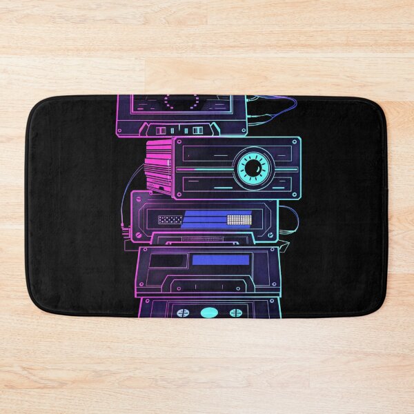 Item preview, Retro Synthwave Cassette Audio Stack - 80s 90s Neon Hi-Fi designed and sold by FizjoHed.