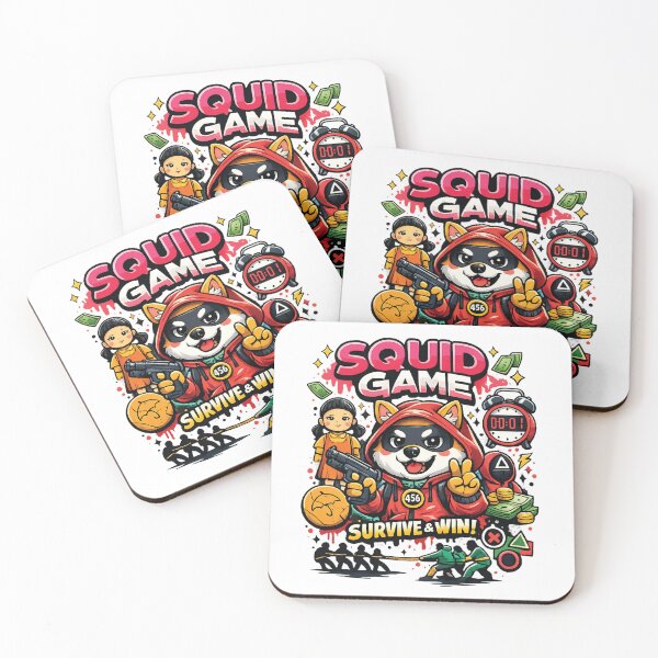 Item preview, Squid Game Dog Cartoon | Cute Gamer Streetwear Design | Viral Aesthetic Graphic Tee | Survive & Win Art designed and sold by Graphic Therapist.