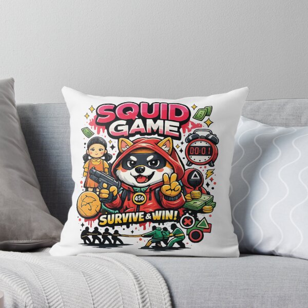 Item preview, Squid Game Dog Cartoon | Cute Gamer Streetwear Design | Viral Aesthetic Graphic Tee | Survive & Win Art designed and sold by Graphic Therapist.