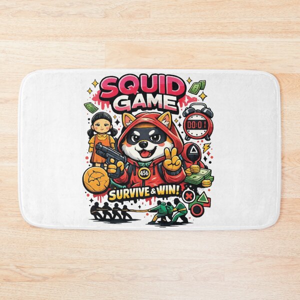 Item preview, Squid Game Dog Cartoon | Cute Gamer Streetwear Design | Viral Aesthetic Graphic Tee | Survive & Win Art designed and sold by Graphic Therapist.
