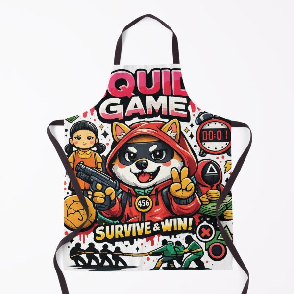 Item preview, Squid Game Dog Cartoon | Cute Gamer Streetwear Design | Viral Aesthetic Graphic Tee | Survive & Win Art designed and sold by Graphic Therapist.