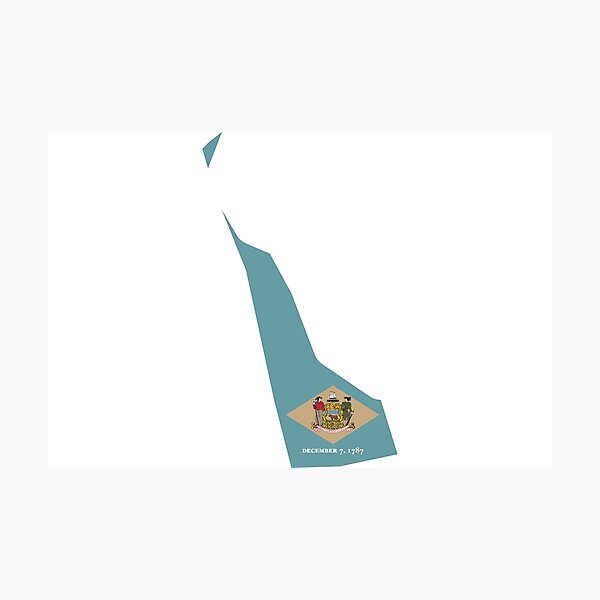 Item preview, Delaware State Shape Flag DE designed and sold by shitpostee.