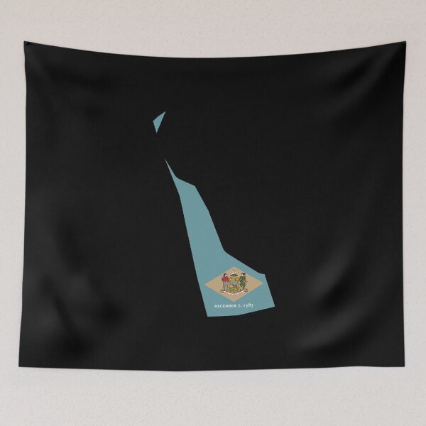 Item preview, Delaware State Shape Flag DE designed and sold by shitpostee.