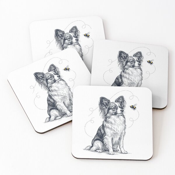 Item preview, Papillon Bumble Bee Honeybee Dog Lover designed and sold by Kimberley King Art  King Art.