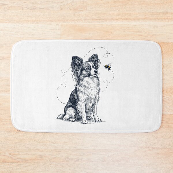 Item preview, Papillon Bumble Bee Honeybee Dog Lover designed and sold by Kimberley King Art  King Art.