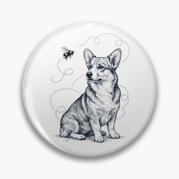 Item preview, Pembroke Welsh Corgi Bumble Bee Honeybee Dog Lover designed and sold by Kimberley King Art  King Art.