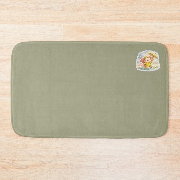Item preview, Rainy Day Axolotl Sticker – Puddle Jumper Kawaii Aesthetic designed and sold by PawsAndpetalstudio.