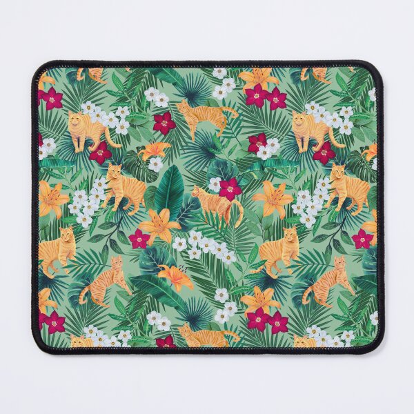 Item preview, Tropical Orange Cats Sage Green designed and sold by Lidra Zehcnas.