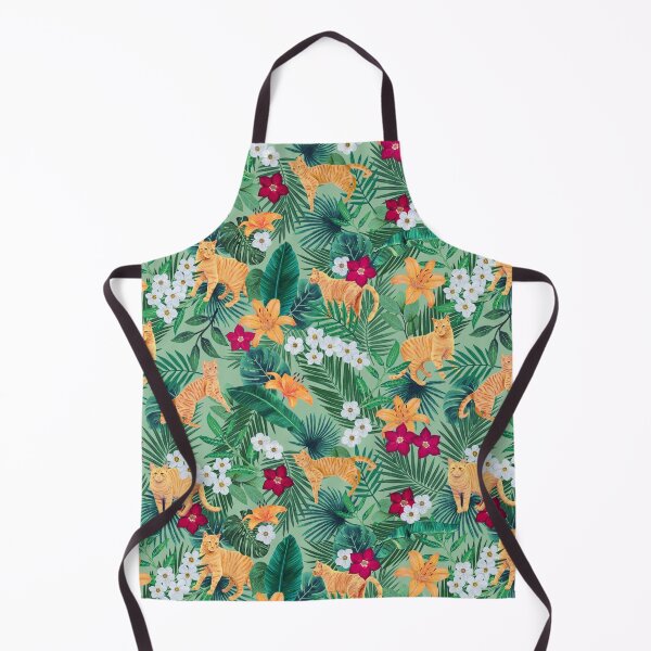 Item preview, Tropical Orange Cats Sage Green  designed and sold by Lidra Zehcnas.