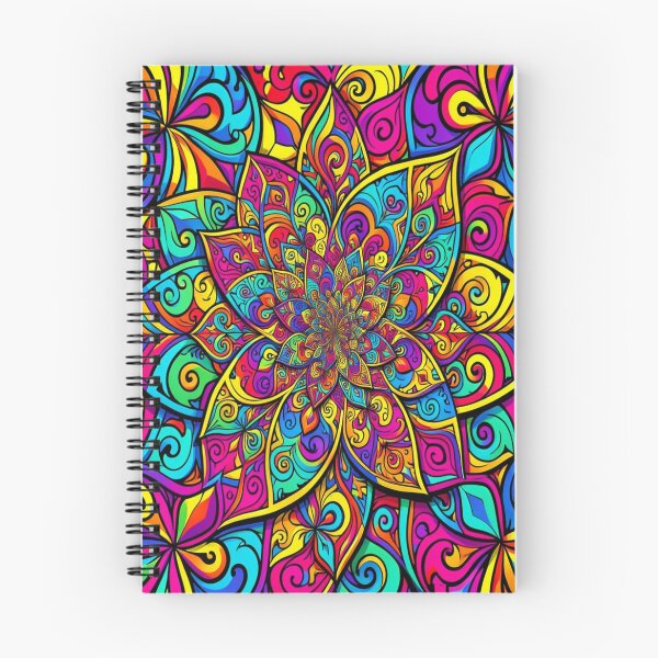 Item preview, Vibrant Pop Art mandala inspired by Andy Warhol in a modern abstract neon style designed and sold by FotoworldEdel.
