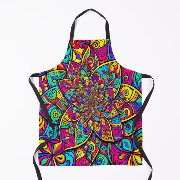 Item preview, Vibrant Pop Art mandala inspired by Andy Warhol in a modern abstract neon style designed and sold by FotoworldEdel.