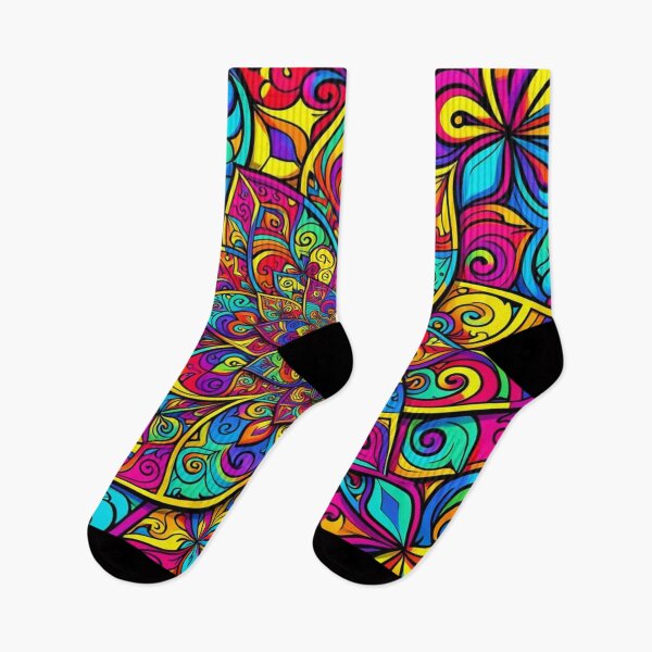 Item preview, Vibrant Pop Art mandala inspired by Andy Warhol in a modern abstract neon style designed and sold by FotoworldEdel.