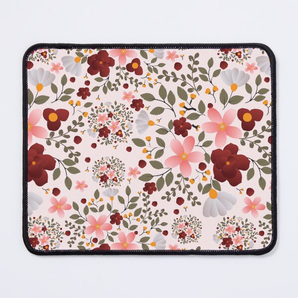 Item preview, Vintage Burgundy and Pink Ditsy Floral Pattern - Cozy Folk Bouquet designed and sold by abdallatigle.