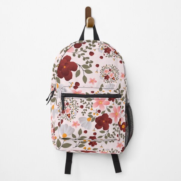Item preview, Vintage Burgundy and Pink Ditsy Floral Pattern - Cozy Folk Bouquet designed and sold by abdallatigle.