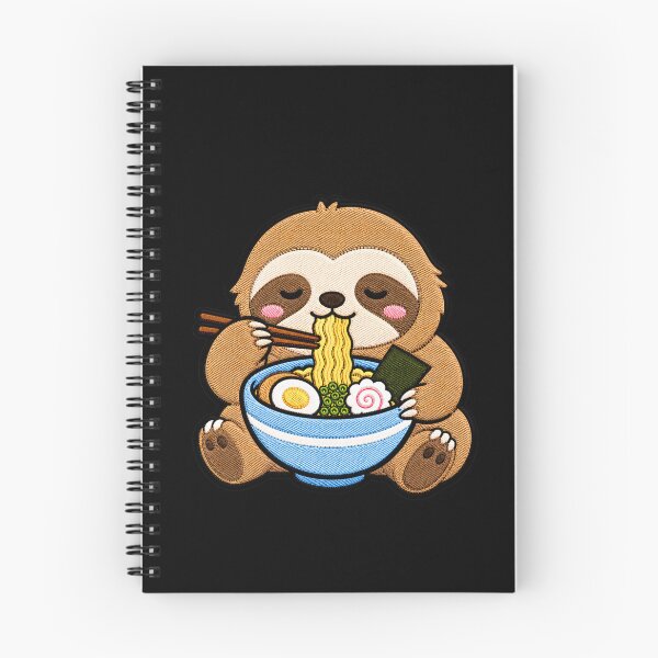 Item preview, Sloth Ramen Embroidery Patch | Cute Kawaii Sloth Noodle Lover designed and sold by ColorSplash123.