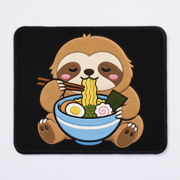 Item preview, Sloth Ramen Embroidery Patch | Cute Kawaii Sloth Noodle Lover designed and sold by ColorSplash123.